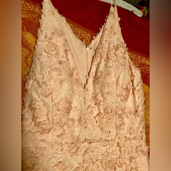 “Xscape by David’s Bridal” Dusty Rose Lace Dress - Picture 2 of 10